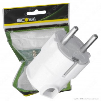 Ecova Spina Singola Shuko 16A 2P+T Standard Tedesco con Uscita