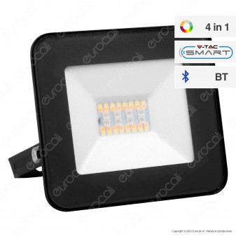 V-Tac VT-5020 Faro LED 20W con Wireless Smart Control RGB+W