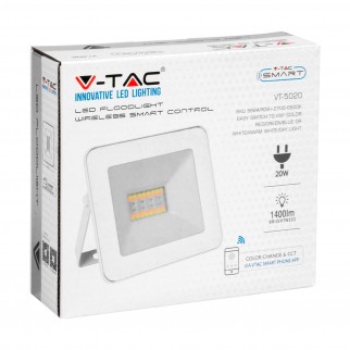 V-Tac VT-5020 Faro LED 20W con Wireless Smart Control RGB+W