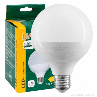 Life Lampadina LED E27 13.5W Globo G95 SMD - mod. 39.920395C30