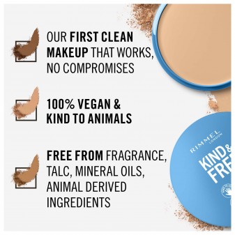 Rimmel London Kind&Free Cipria Compatta Bio Vegana Cruelty-Free a