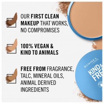 Rimmel London Kind&Free Cipria Compatta Bio Vegana Cruelty-Free a
