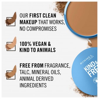 Rimmel London Kind&Free Cipria Compatta Bio Vegana Cruelty-Free a