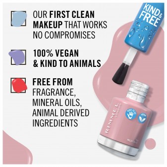 Rimmel London Kind&Free Smalto Rinforzante per Unghie Bio Vegano