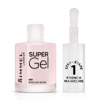 Rimmel London Super Gel Nail Polish Step 1 French Manicure Smalto per