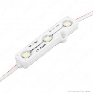 V-Tac VT-50503 Modulo 3 LED 0,72W SMD 12V impermeabile IP67 bianco -