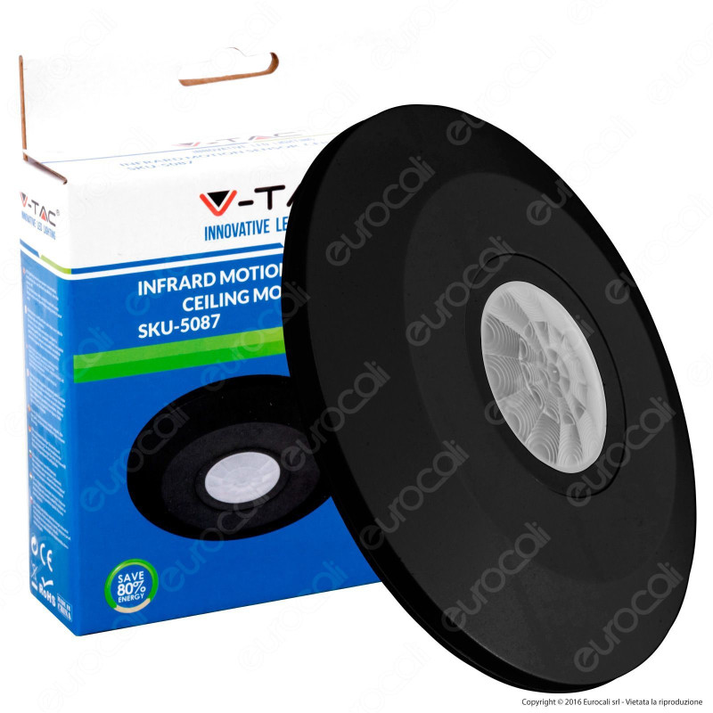 V-Tac VT-8027 Sensore di Movimento a Infrarossi per Lampadine - SKU