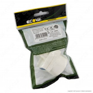 Ecova Adattatore Triplo con 1 Presa Centrale Schuko + 10A 2P+T e 2
