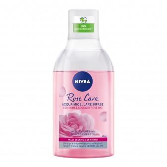 Nivea Rose Care Acqua Micellare Bifase Pelli Secche e Sensibili con