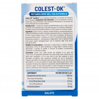 Equilibra Colest OK Metabolismo del Colesterolo Con Riso Rosso