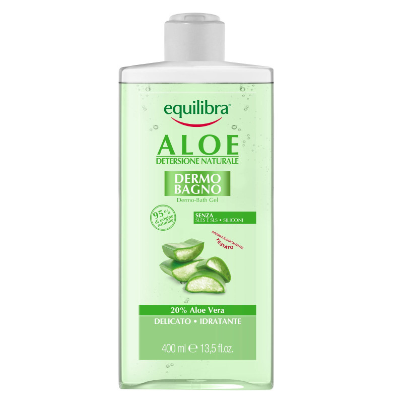 Equilibra Aloe Dermo Bagno Gel Doccia Delicato Idratante - Flacone da