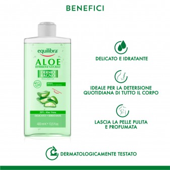 Equilibra Aloe Dermo Bagno Gel Doccia Delicato Idratante - Flacone da