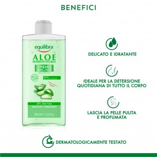 Equilibra Aloe Dermo Bagno Gel Doccia Delicato Idratante - Flacone da