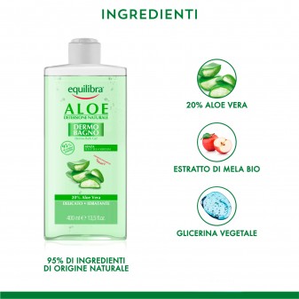 Equilibra Aloe Dermo Bagno Gel Doccia Delicato Idratante - Flacone da