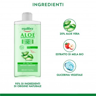 Equilibra Aloe Dermo Bagno Gel Doccia Delicato Idratante - Flacone da