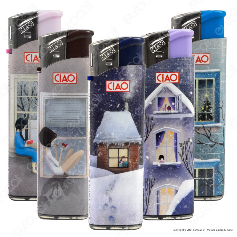 Ciao Accendino Elettronico Fantasia Windows - Serie da 5 Accendini