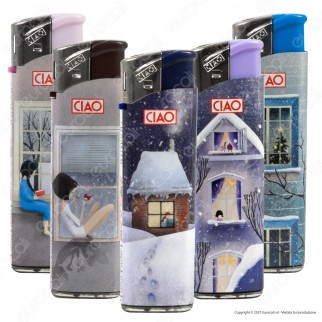 Ciao Accendino Elettronico Fantasia Windows - Serie da 5 Accendini