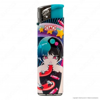 Ciao Accendino Elettronico Fantasia Onna No Ko - Serie da 5 Accendini