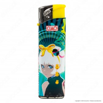 Ciao Accendino Elettronico Fantasia Onna No Ko - Serie da 5 Accendini