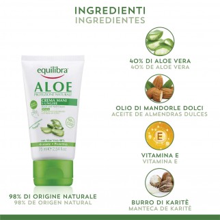 Equilibra Aloe 40% Crema Mani e Unghie Idratante e Protettiva -