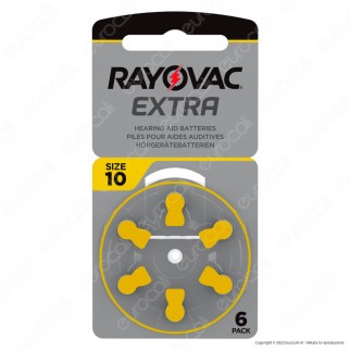 Rayovac Extra Misura 10 - Confezione 6 Batterie per Protesi Acustiche