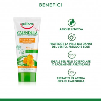 Equilibra Calendula Leni-Crema Azione Lenitiva e Idratante con Aloe