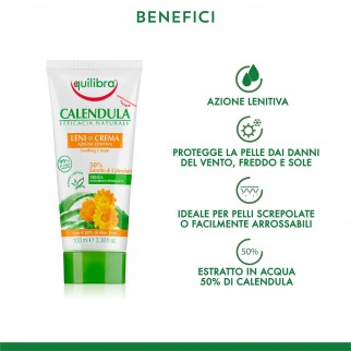 Equilibra Calendula Leni-Crema Azione Lenitiva e Idratante con Aloe