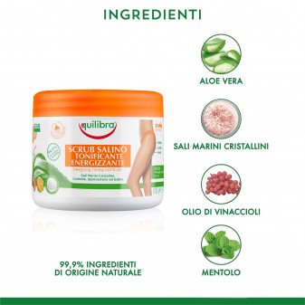 Equilibra Scrub Salino Tonificante Energizzante Azione Esfoliante per