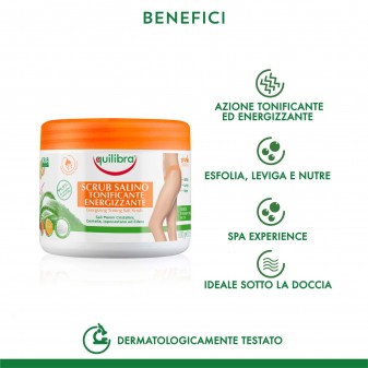 Equilibra Scrub Salino Tonificante Energizzante Azione Esfoliante per