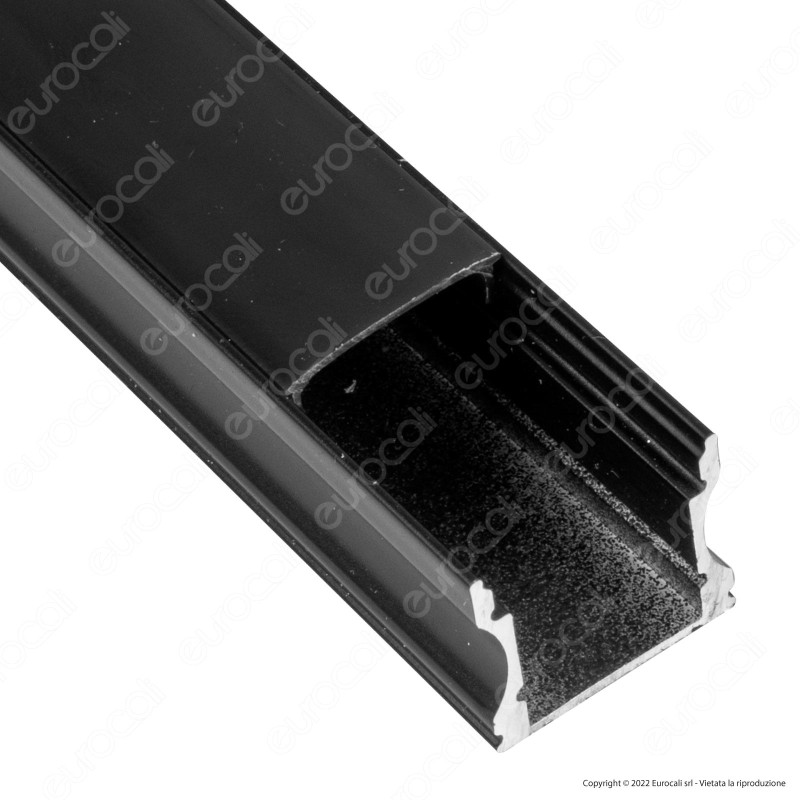 V-Tac VT-8110 Profilo in Alluminio Nero per Strisce LED Lunghezza 2