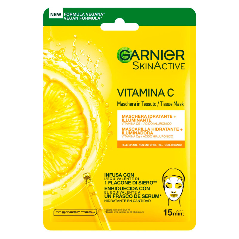 Garnier SkinActive Maschera Viso Monouso in Tessuto Idratante e