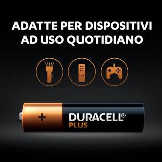 Duracell Plus Alcaline Ministilo AAA - Blister 4 Batterie