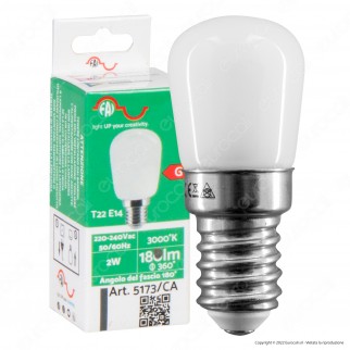 FAI Lampadina LED E14 2W Tubolare T22 - mod. 5173/CA / 5173/CO /
