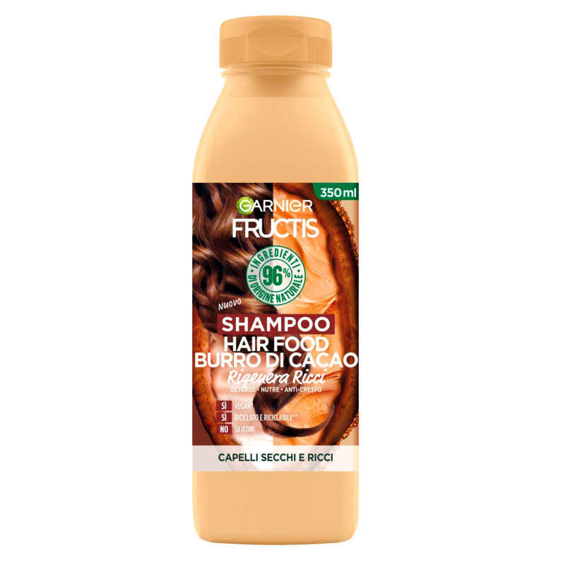 Garnier Fructis Hair Food Shampoo Rigenera Ricci con Burro di Cacao