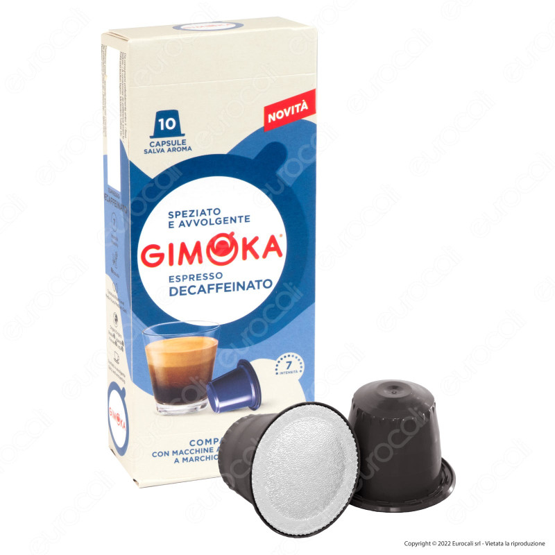 10 Capsule Caffè Gimoka Soave Decaffeinato Cialde Compatibili