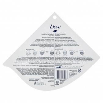 Dove Maschera Viso Detergente in Fibra di Carbone per Pelli Miste e