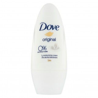 Dove Deodorante Roll-On Original 0% Sali di Alluminio - Flacone da