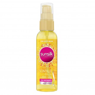Sunsilk Scintille di Luce + Effetto Seta Olio Nutriente Spray Per