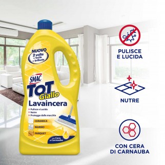Smac Tot Giallo Lavaincera Detergente Pavimenti Pregiati - Flacone da