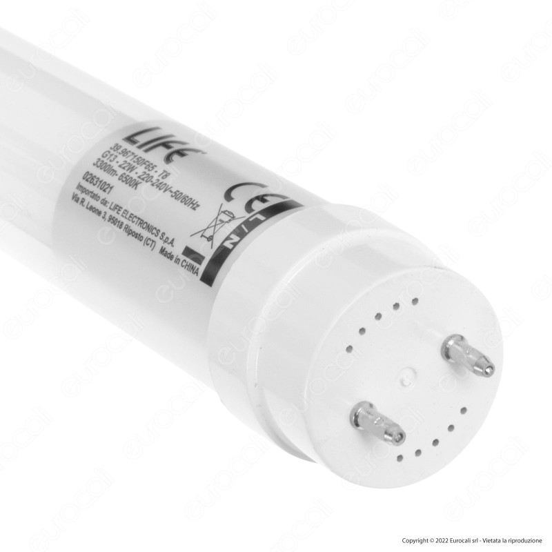 Life HF7 Tubo LED SMD Vetro T8 G13 22W Lampadina 150cm con