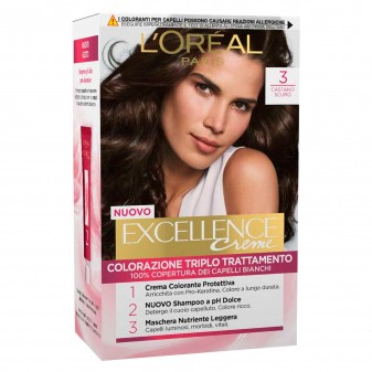 L'Oréal Paris Excellence Colorazione Permanente 3 Castano Scuro