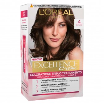L'Oréal Paris Excellence Colorazione Permanente 4 Castano Triplo
