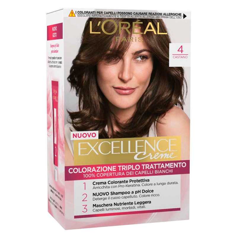 L'Oréal Paris Excellence Colorazione Permanente 4 Castano Triplo