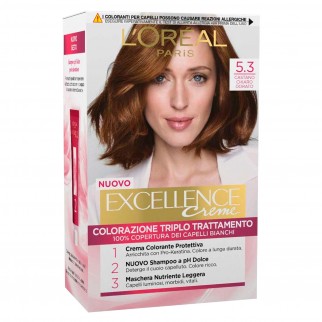 L'Oréal Paris Excellence Colorazione Permanente 5.3 Castano Chiaro