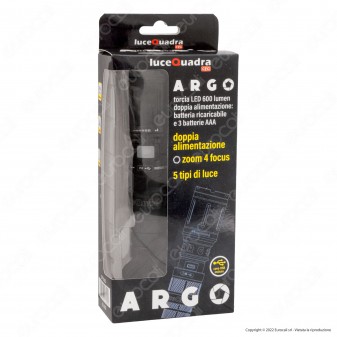 CFG Luce Quadra Argo Torcia LED Professionale Multifunzione IP44 con