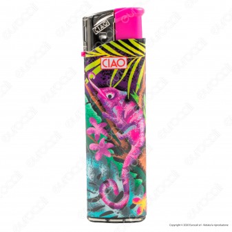 Ciao Accendino Elettronico Large Fantasia Chameleon - Serie da 5