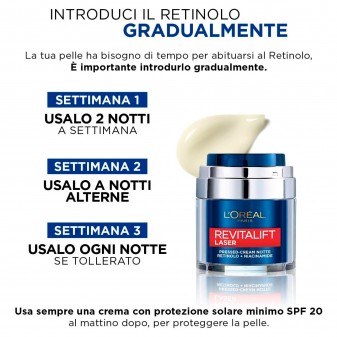 L'Oréal Paris Revitalift Laser Crema Notte Antirughe con Retinolo e