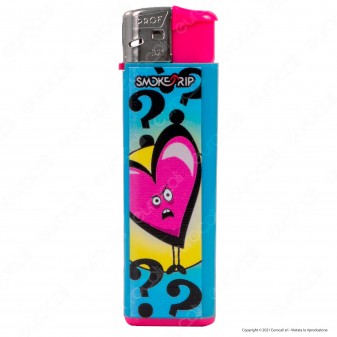 SmokeTrip Color Accendino Elettronico Large Fantasia Hearts - Box da