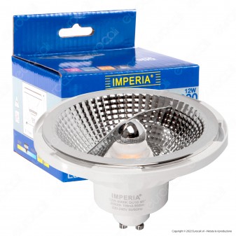 Imperia Lampadina LED GU10 12W Faretto AR111 Spotlight SMD Bianco -