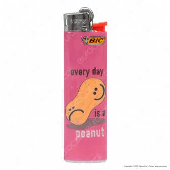 Bic Slim J23 Accendino Medio Fantasia Peanut - Serie da 5 Accendini